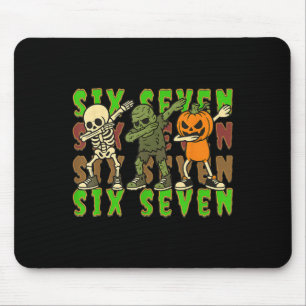 Tapis De Souris 67 Halloween Mème Six Sept Squelette Dabant Zombie
