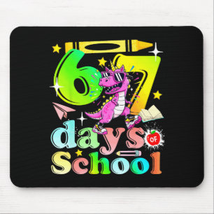 Tapis De Souris 67 Jours D'école Drôle 6-7 Enfants Filles Licorne