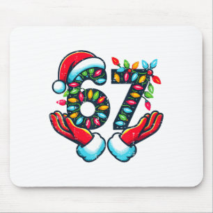 Tapis De Souris 67 Lumières de Noël Drôle de Noël 6 7 Mème Xmas