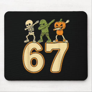 Tapis De Souris 67 Meme Drôle Halloween Nombres Six Sept Hommes Fe