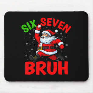 Tapis De Souris 67 Meme Six Seven Bruh Santa Baseball Drôle Noël