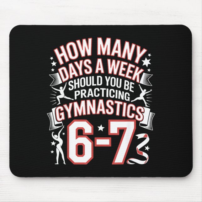 Tapis De Souris 67 Meme Six Seven Funny How Many Days Gymnastics  (Devant)