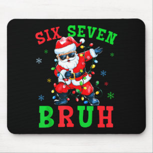 Tapis De Souris 67 Noël Six Sept Bruh Meme Santa en dabbing Noël