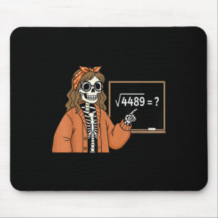 Tapis De Souris 67 Prof de maths squelette Halloween Root 4489 Chi