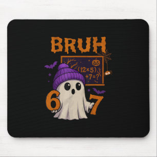 Tapis De Souris 67 Professeur Fantôme d'Halloween Six Sept Mème Éq