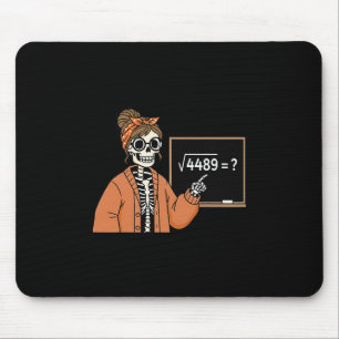 Tapis De Souris 67 Professeur Skeleton Halloween Carré Root 4489 M