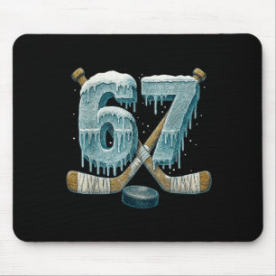 Tapis De Souris 67 Six Seven Hockey Drip Numéro Drôle 6 7 Mème 