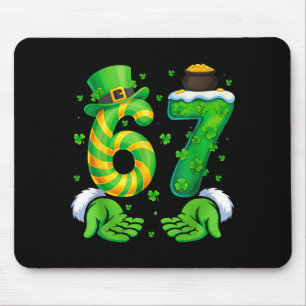 Tapis De Souris 67 Six Seven Trèfle Drôle St Patrick's Day Enfants