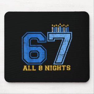 Tapis De Souris 67 Toutes les 8 nuits Hanukkah juif Chanukah Six S