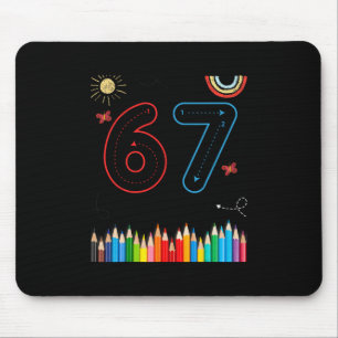 Tapis De Souris 67 Tracing Drôle Mème Enseignants École Élémentair
