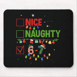 Tapis De Souris 6-7 Mème Nice Naughty 67 Noël Brain Rot Drôle