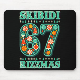 Tapis De Souris 6 7 Noël Skibidi Rizzmas 67 Mème Gen Alpha Sl