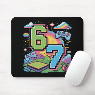 Tapis De Souris 6 7 Six Seven Gaming Gen Z Alpha Argot de mème 