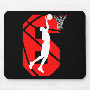 Tapis De Souris 6 ans 6e anniversaire Boy Basketball amoureux