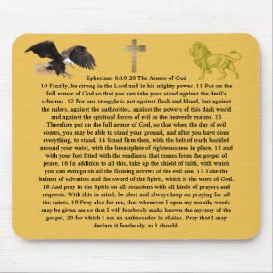 Tapis De Souris 6h10 d'Ephesians - armure 20 de foi de mot de