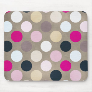 Tapis De Souris 7096_polka-points-44-rose-brun POIS CHAUD