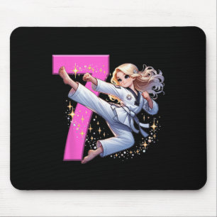 Tapis De Souris 7e anniversaire Girl Martial Arts Party Taekwondo 
