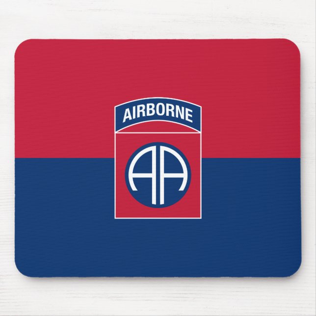 Tapis De Souris 82e division aérienne Flag Military Vétéran (Devant)