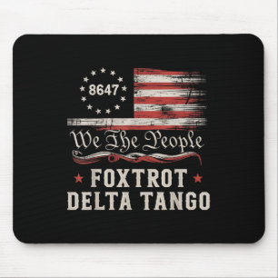 Tapis De Souris 8647 Foxtrots Deltas Tango Drapeau Amérique