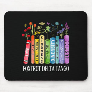 Tapis De Souris 8647 Foxtrots Tangos Deltas Livre Flower Resist Bo