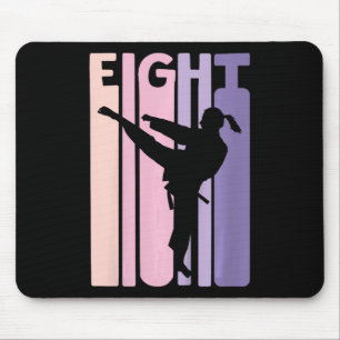 Tapis De Souris 8e anniversaire Cadeau Karate Retro Taekwondo Mart