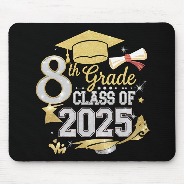 Tapis De Souris 8e Classe De 2025 Graduate Graduation (Devant)
