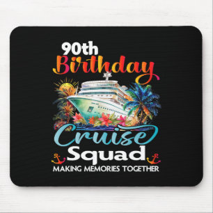 Tapis De Souris 90e anniversaire de croisière Escouade amis Famill