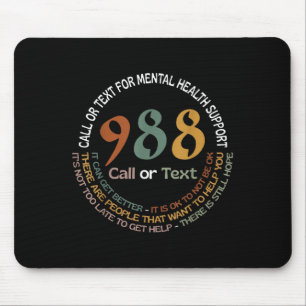 Tapis De Souris 988 Appel Ou Appel De Texte Ou Texte Pour La Santé