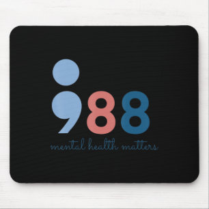 Tapis De Souris 988 Problèmes de santé mentale Prévention du suici