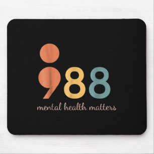 Tapis De Souris 988 Semicolon Sensibilisation à la santé mentale S