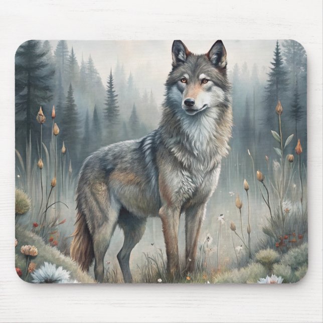Tapis De Souris A Beautiful Forest Wolf (Devant)