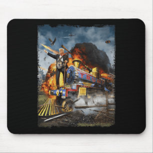 Tapis De Souris À Bord Du Trump Train Drôle Donald Trump 2024 Ele
