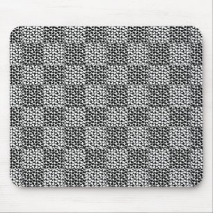 Tapis De Souris à damiers Amour en noir et blanc