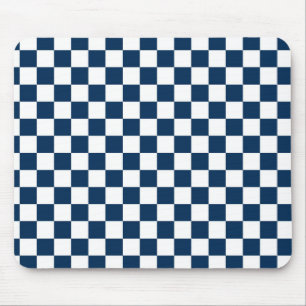 Tapis De Souris à damiers bleu et blanc