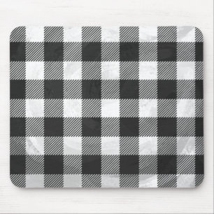 Tapis De Souris à damiers Plaid Noir Et Blanc