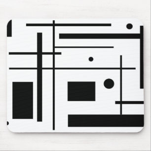 Tapis de souris à formes géométriques noires perso