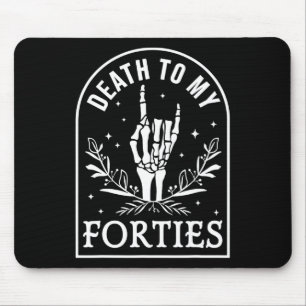 Tapis De Souris À mes 40 ans 50e anniversaire Squelette Gothique H