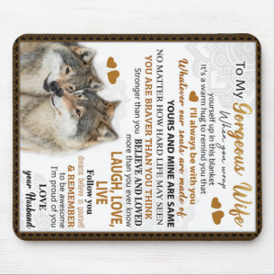 Tapis De Souris À Mon Cadeau D'Anniversaire Femme Wolf, Cadeau Mar