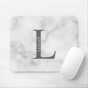 Tapis de souris à monogramme et nom personnalisé