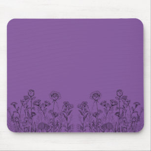 Tapis de souris à motif botanique élégant