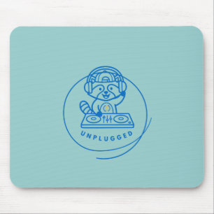 Tapis de souris à texture marbrée pastel Raccoon D