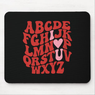 Tapis De Souris Abc Alphabet I Love You English Enseignant Valenti