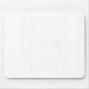 Tapis De Souris Abc je t'aime Alphabet Journee des Enseignants Sai