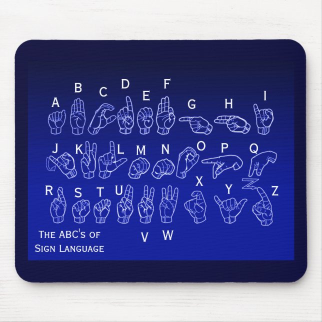 Tapis De Souris ABCs de langue des signes Mousepad par Janz (Devant)
