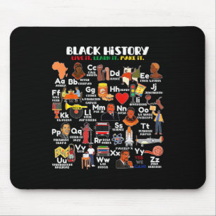 Tapis De Souris Abcs Du Mois De L'Histoire Des Noirs Fierté Vive L