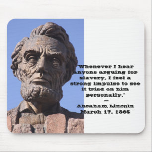 Tapis de souris Abe Lincoln avec citation