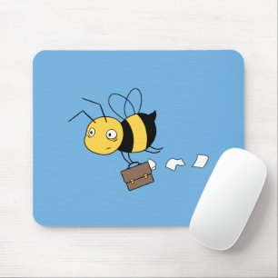 Tapis De Souris Abeille d'affaires, abeille fatiguée et stressée t