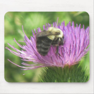 Tapis De Souris Abeille et chardon
