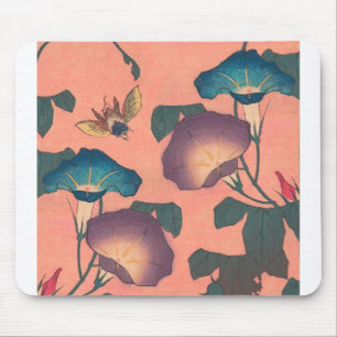 Tapis De Souris Abeille et fleur d'art japonais asiatique