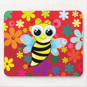 Tapis De Souris Abeille heureuse